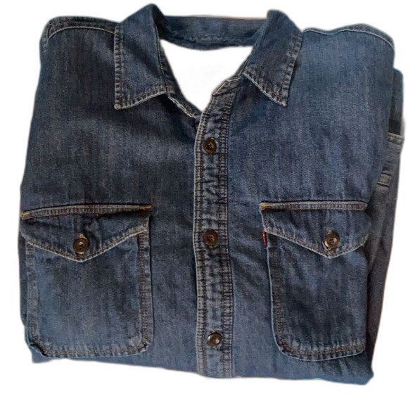 Levi’s Men’s Jean Shacket Jacket with Sherpa Lined XL Button Down Long Sleeve - Picture 10 of 14